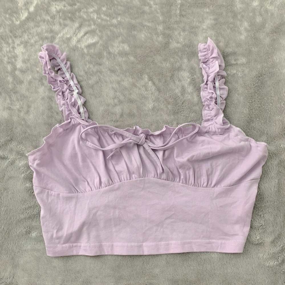 Large purple shein crop top